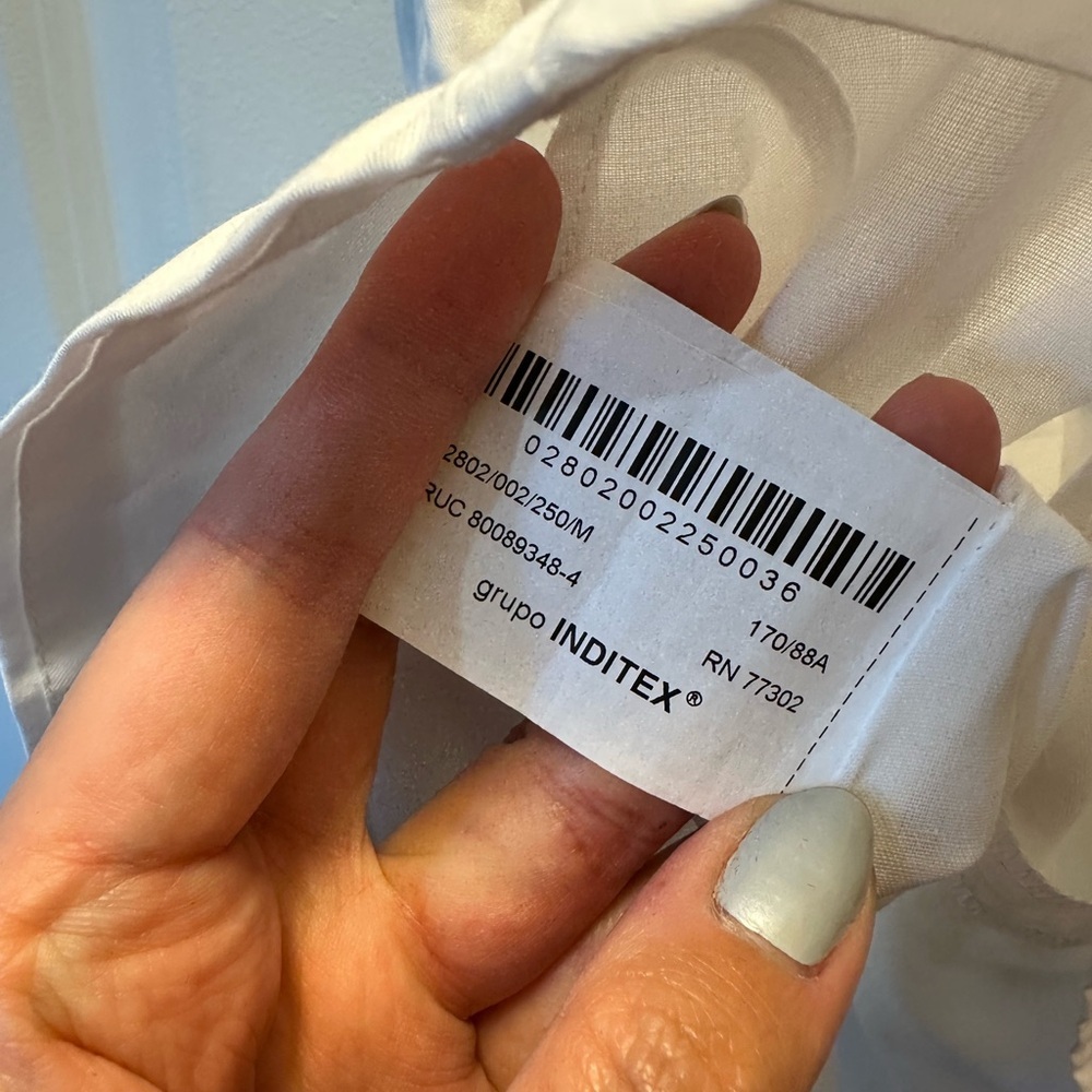Zara White linen beach dress - Picture 4 of 4